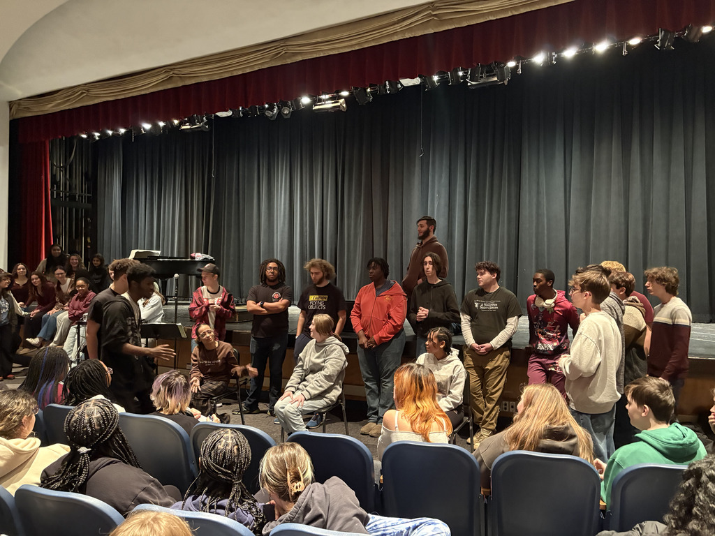 ASHS visiting / singing for the AMS music students