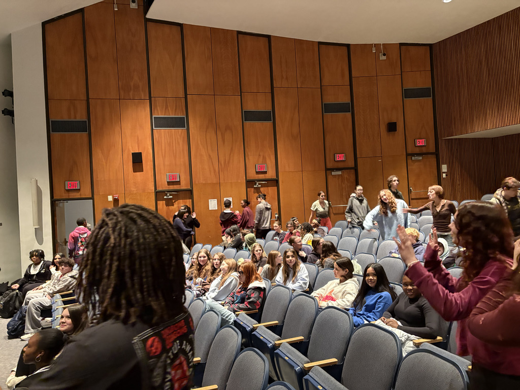 ASHS visiting / singing for the AMS music students