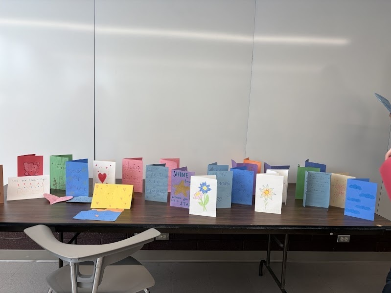 Cards made by NHS students