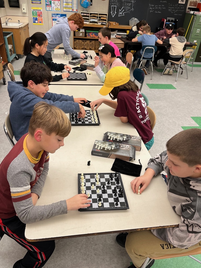 Students playing chess