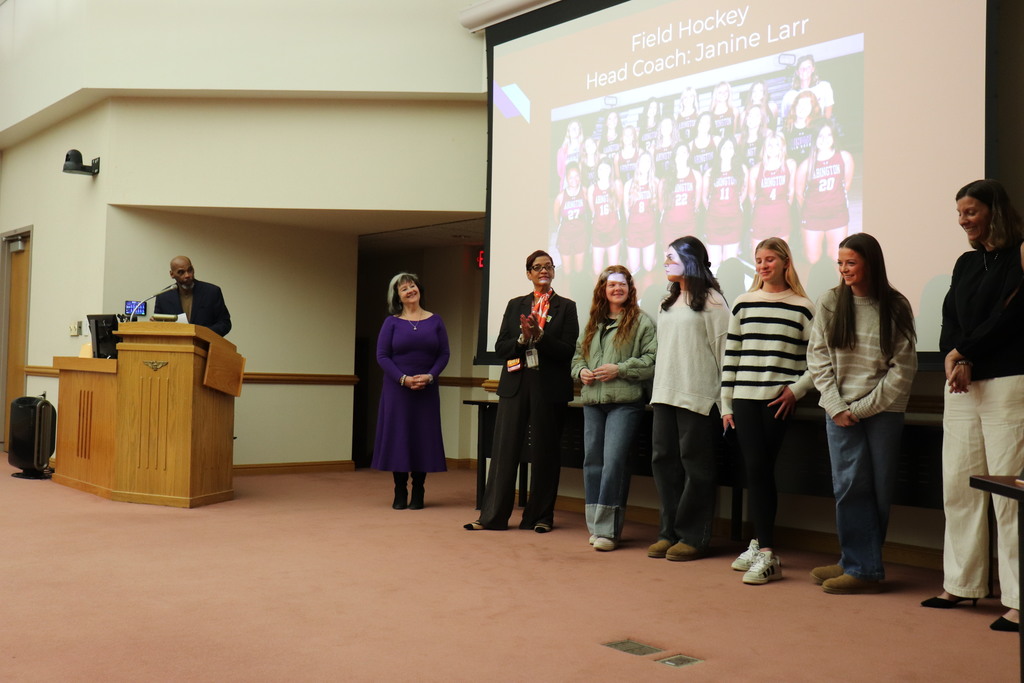 Athletes honored at the Board meeting on February 10th