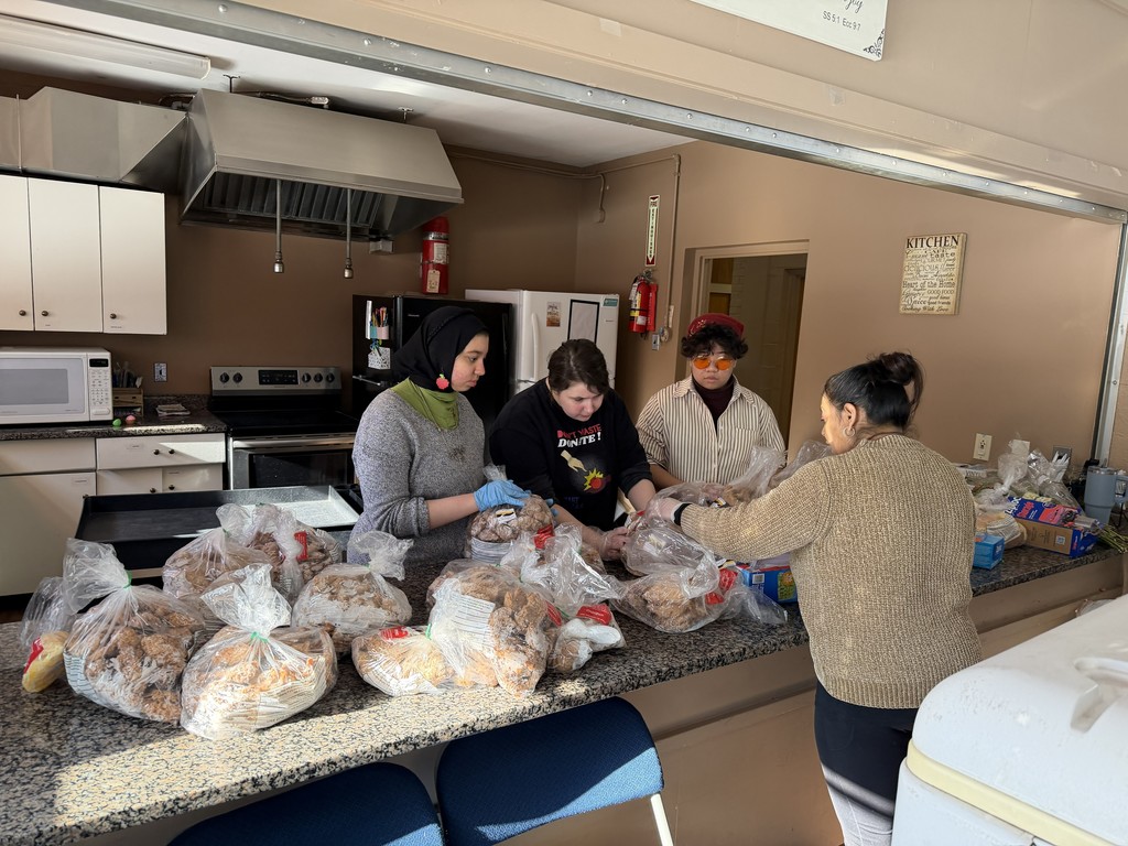 Fruit Ninjas at food pantry