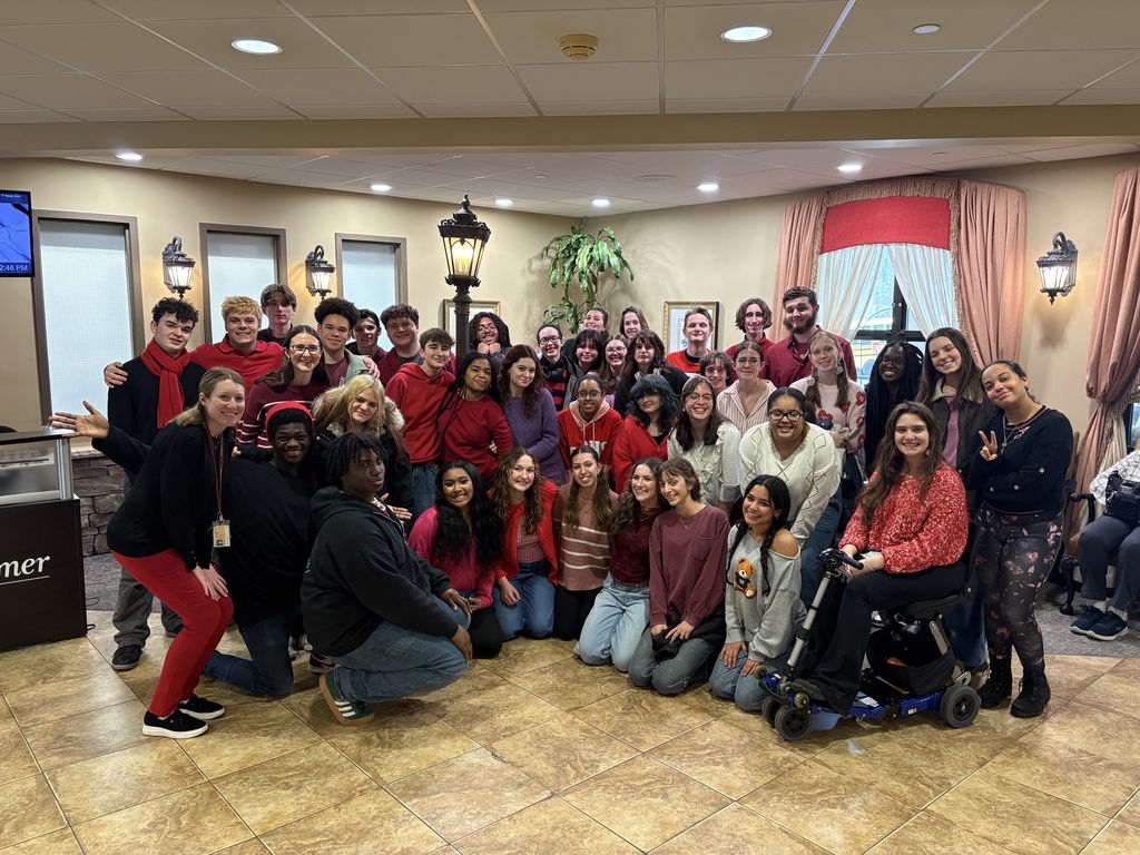 students at a performance