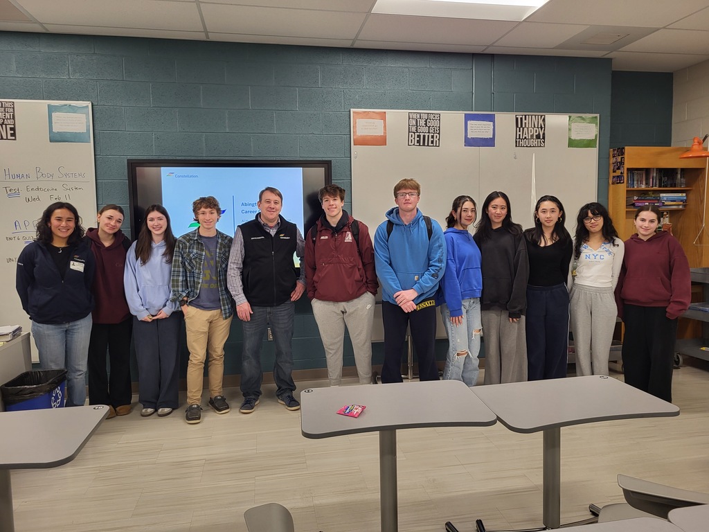 students with presenter