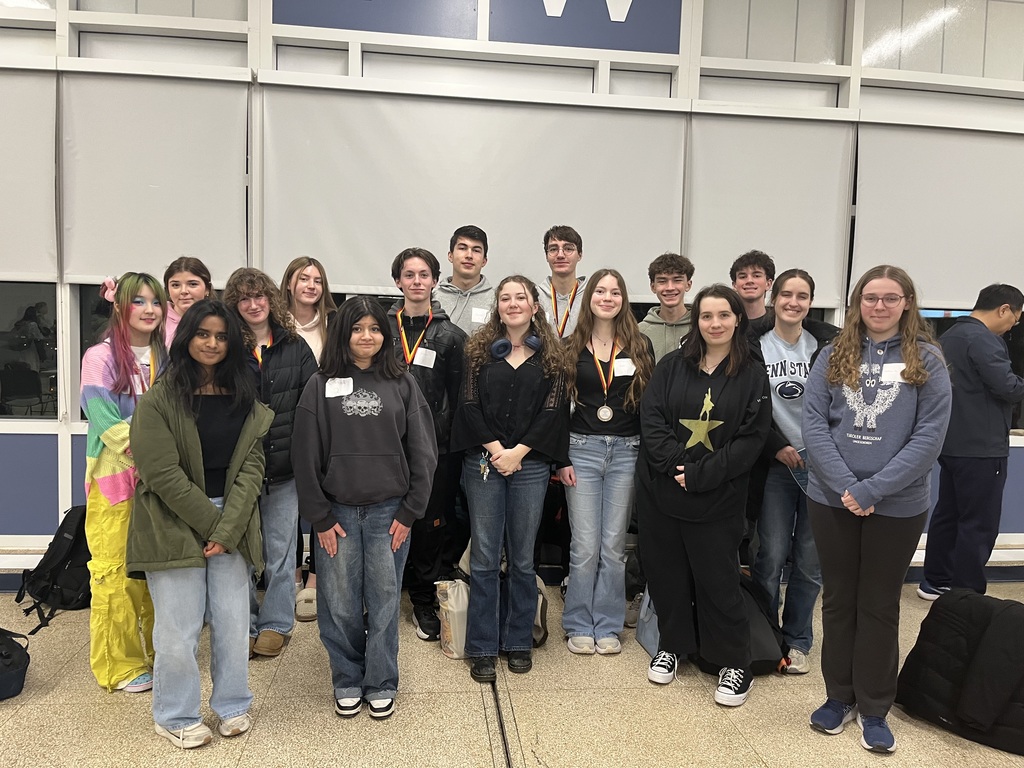 World language students from Abington Senior High School pose at the annual MCATFL Oral Proficiency Contest