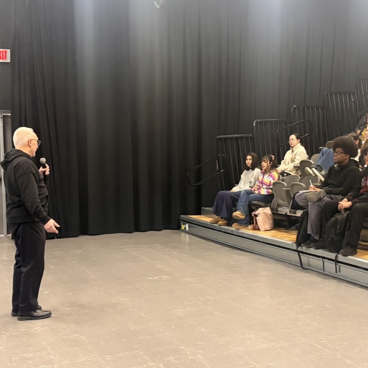 Mr. Goldblatt talking to our engaged students