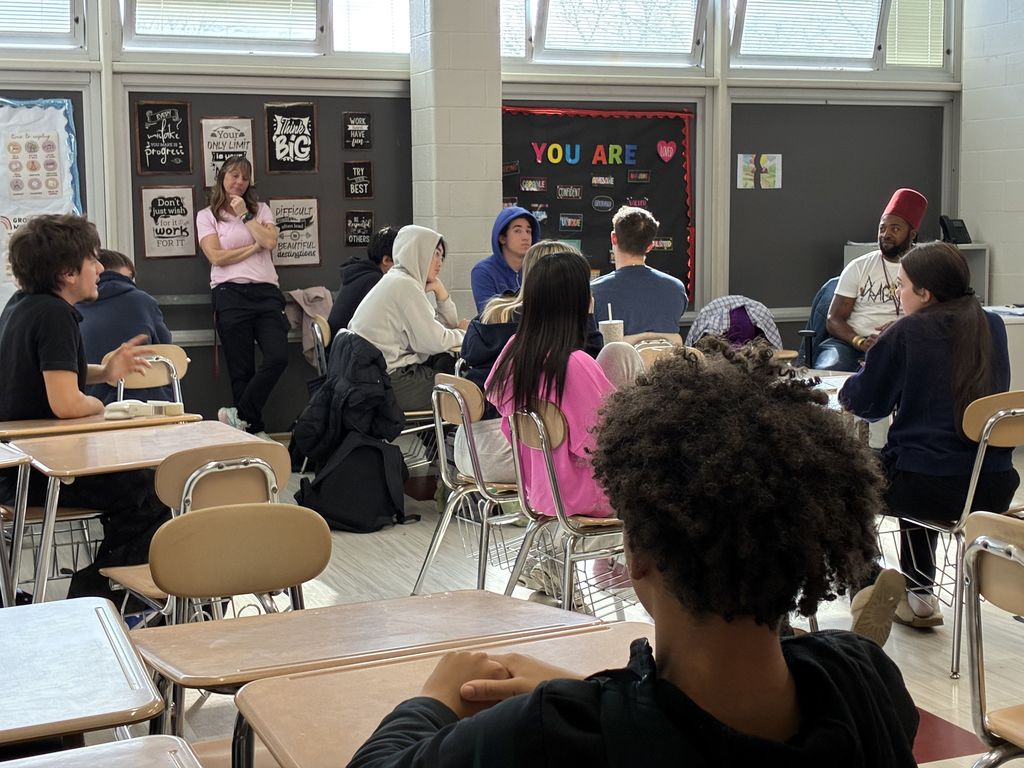 A student asking Julius King a question