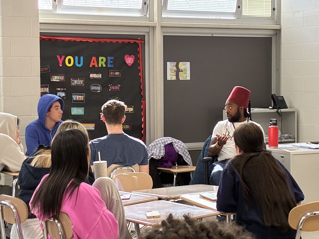 Julius King answering a student's question