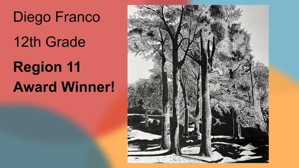 Diego Franco, Grade 12, Region 11 Award winner