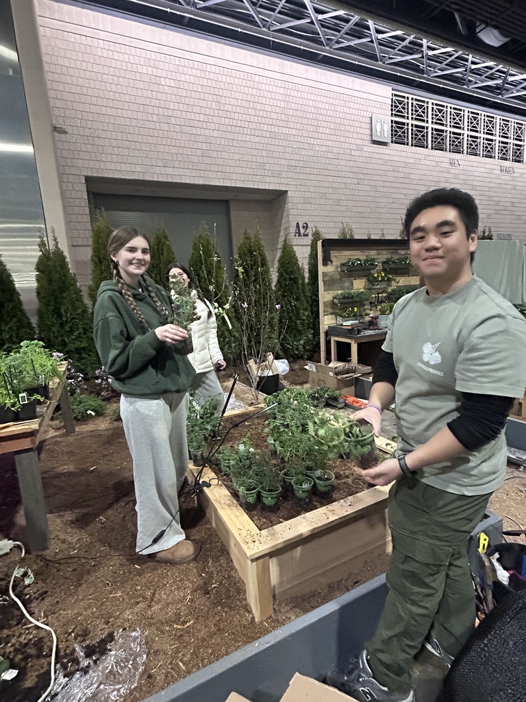 Members of the Garden club making their exhibition for the Philadelphia Flower Show