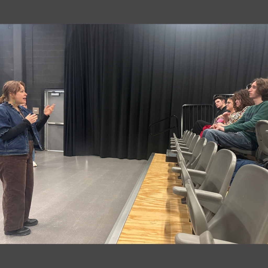 Kristin speaking to students