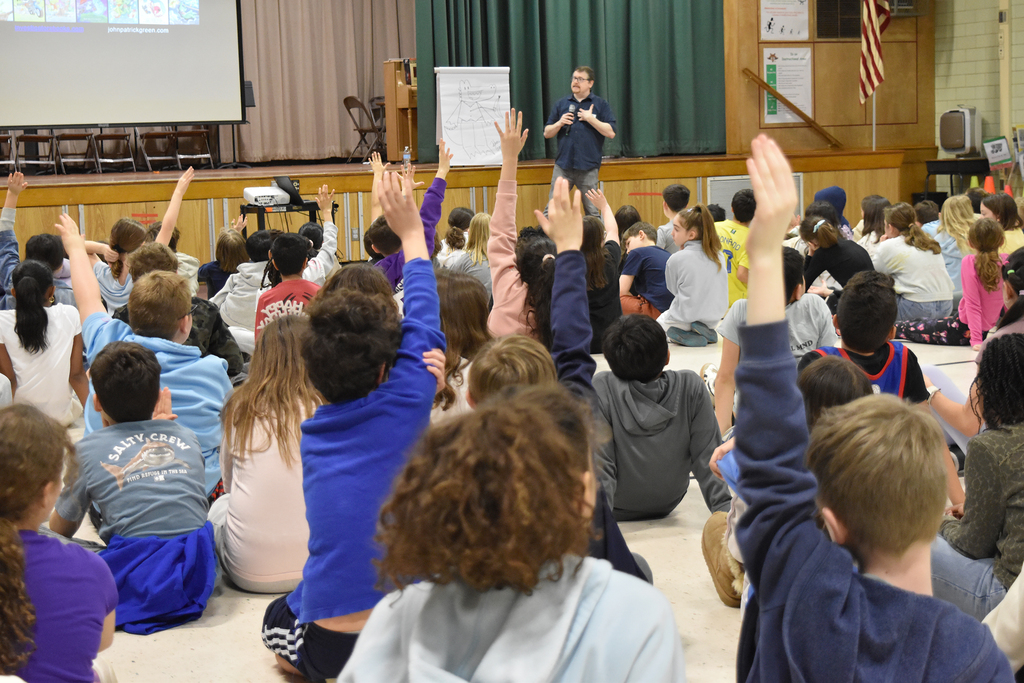 Rydal students ask author John Patrick Green about his career as author and illustrator