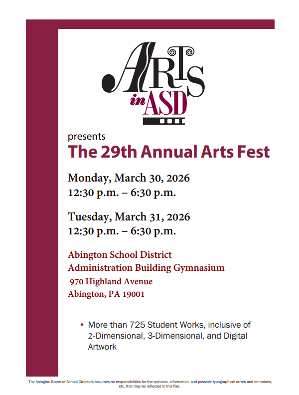 Image of arts fest flyer 
