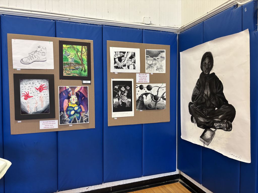 One of the art displays on the wall