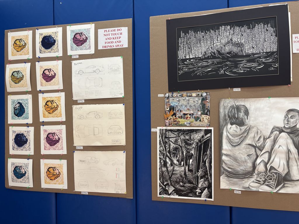 One of the art displays on the wall