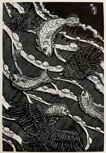 Dinner Time, Madelyn Dannenfelser, Abington Senior High School, 1st place prizewinner Imprint 2025: Renewal