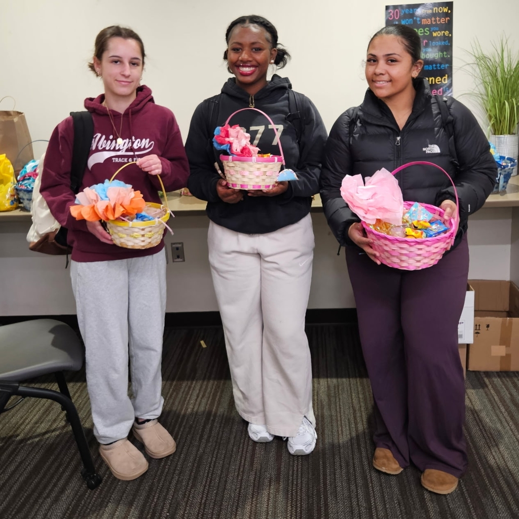 students with baskets