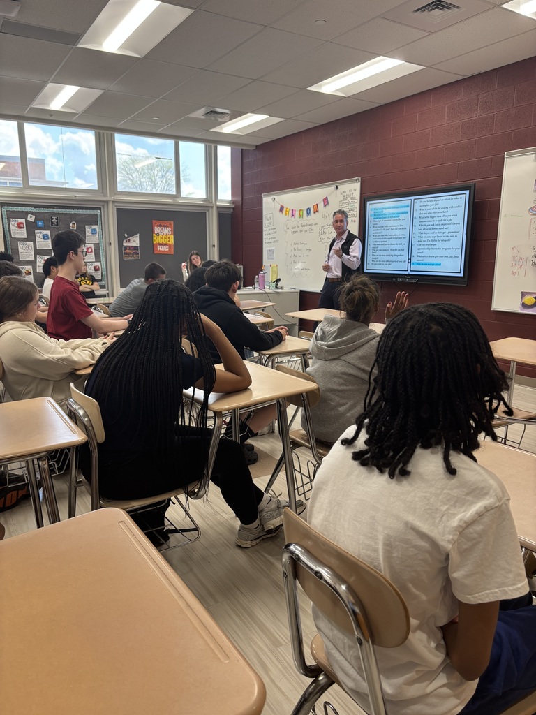 Mr. Krisbergh talking to students
