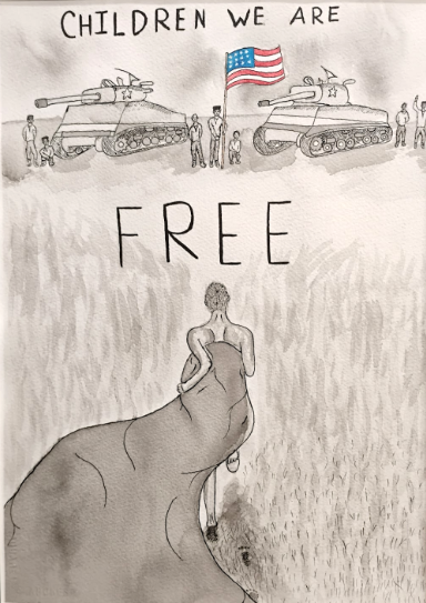 student drawing
