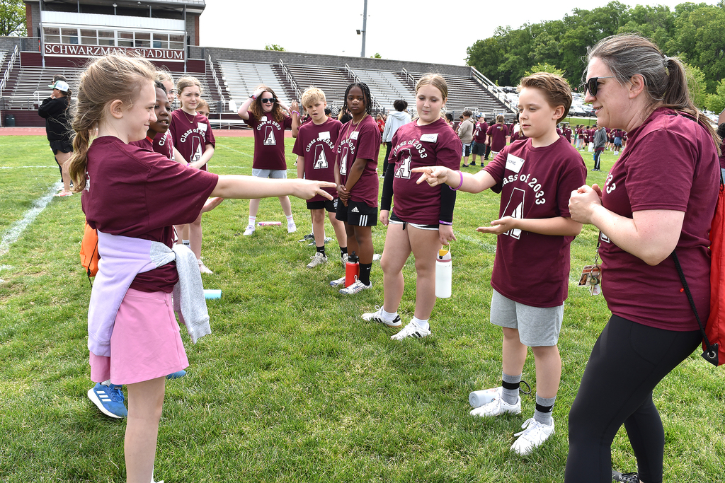 Students play Rock, Paper, Scissors as a team-builder