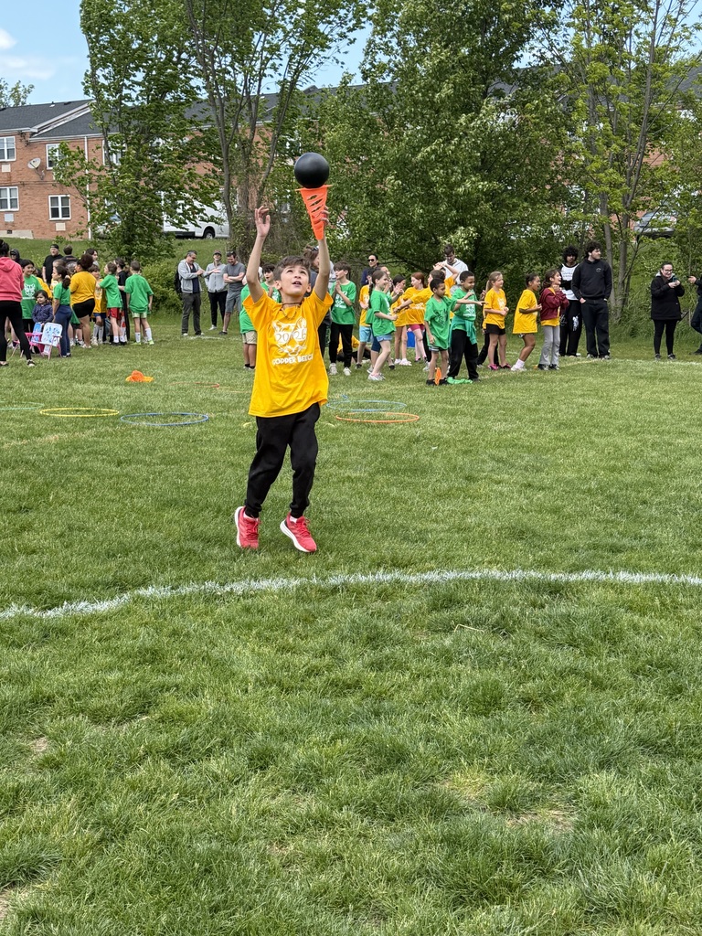 students running a race at field day