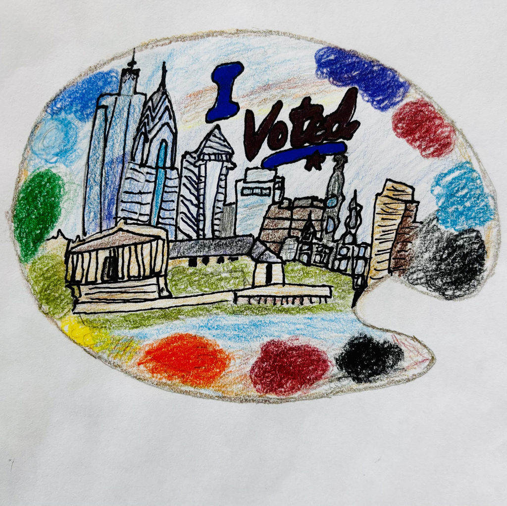 Student-submitted "I Voted" Sticker Design