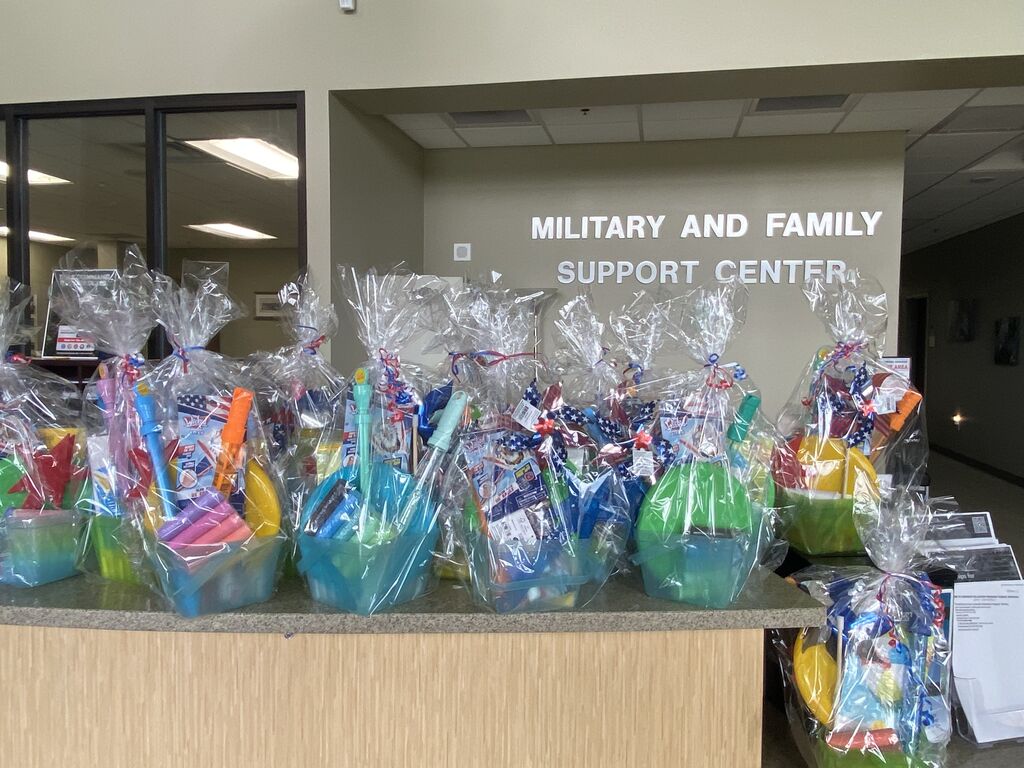 baskets at donation site
