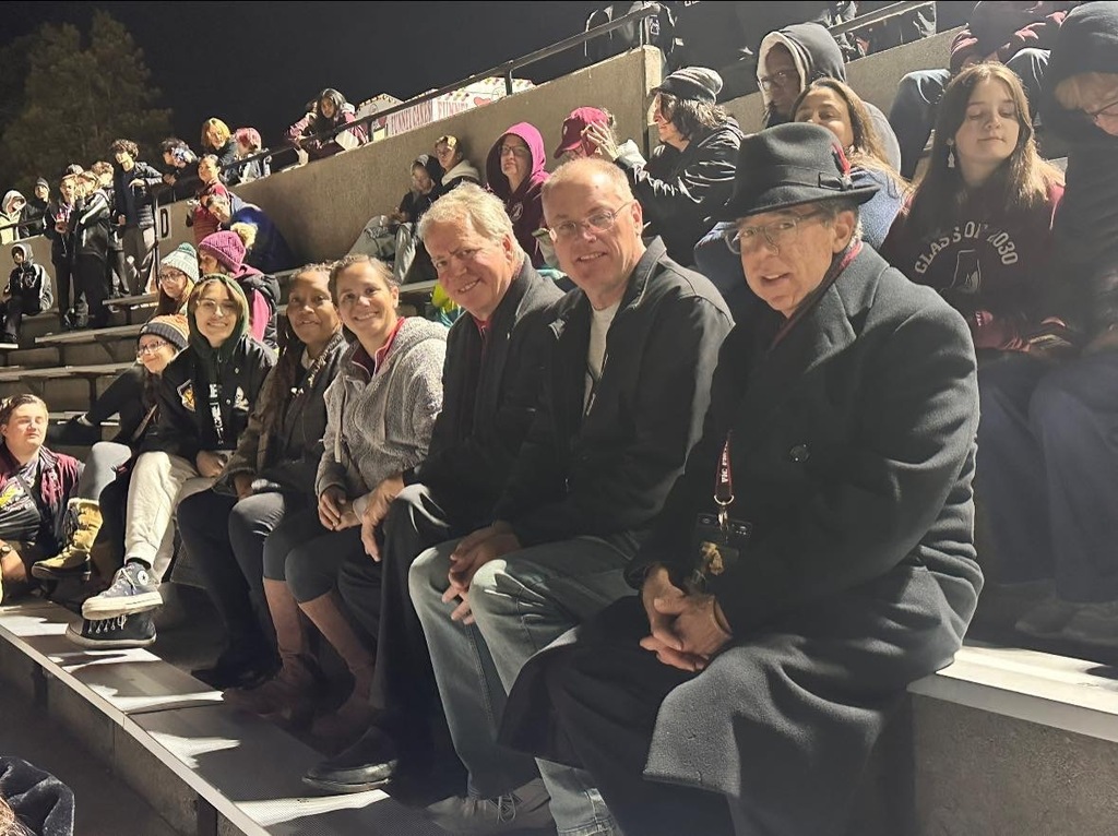 Mr.Detato alongside the various ASHS Marching Band Staff