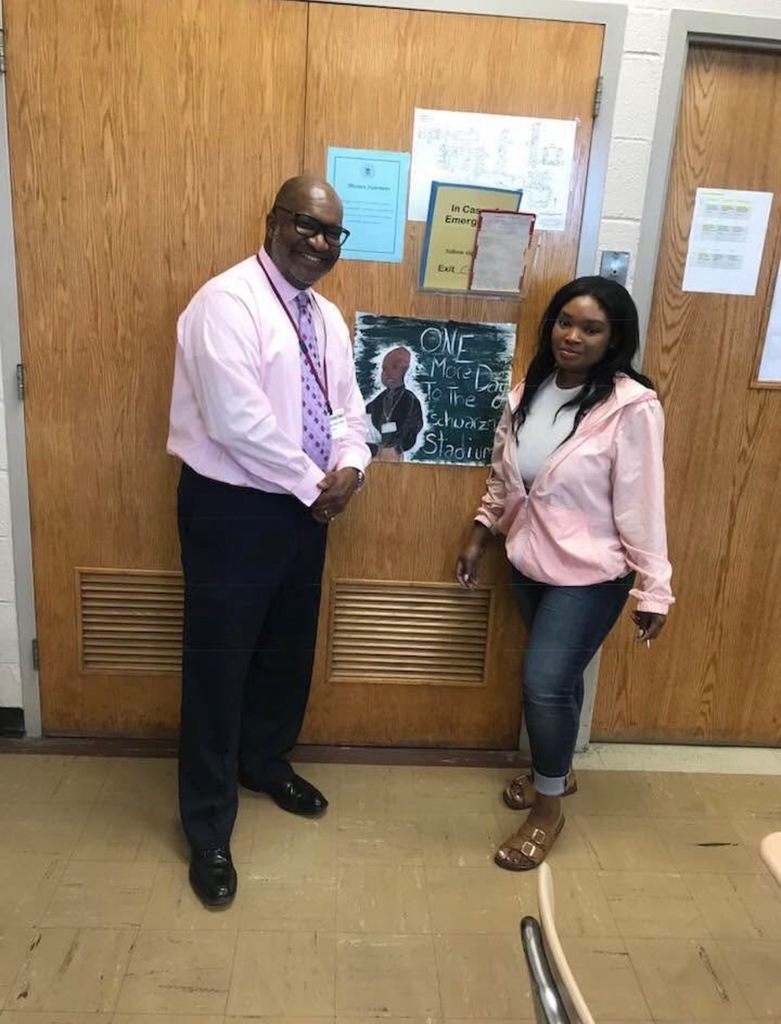 Mr. Griffin and student
