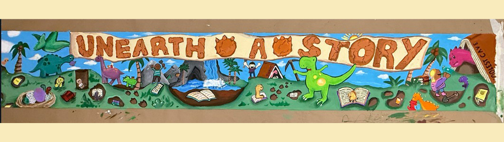 "Unearth A Story" mural pinted by ASHS Art students