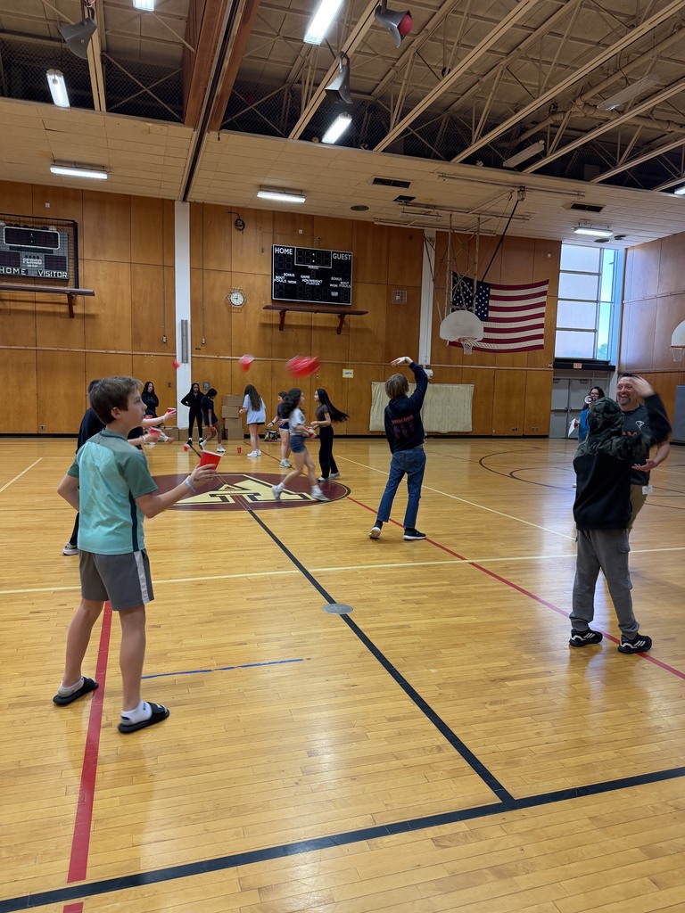Image of 6th grade students participating in the Sharks Olympics. 