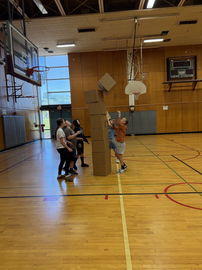 Image of 6th grade students participating in the Sharks Olympics. 