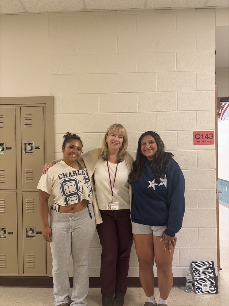 with her students