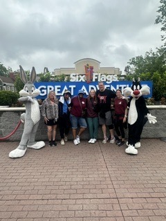 Dr. Wormley and staff at senior trip