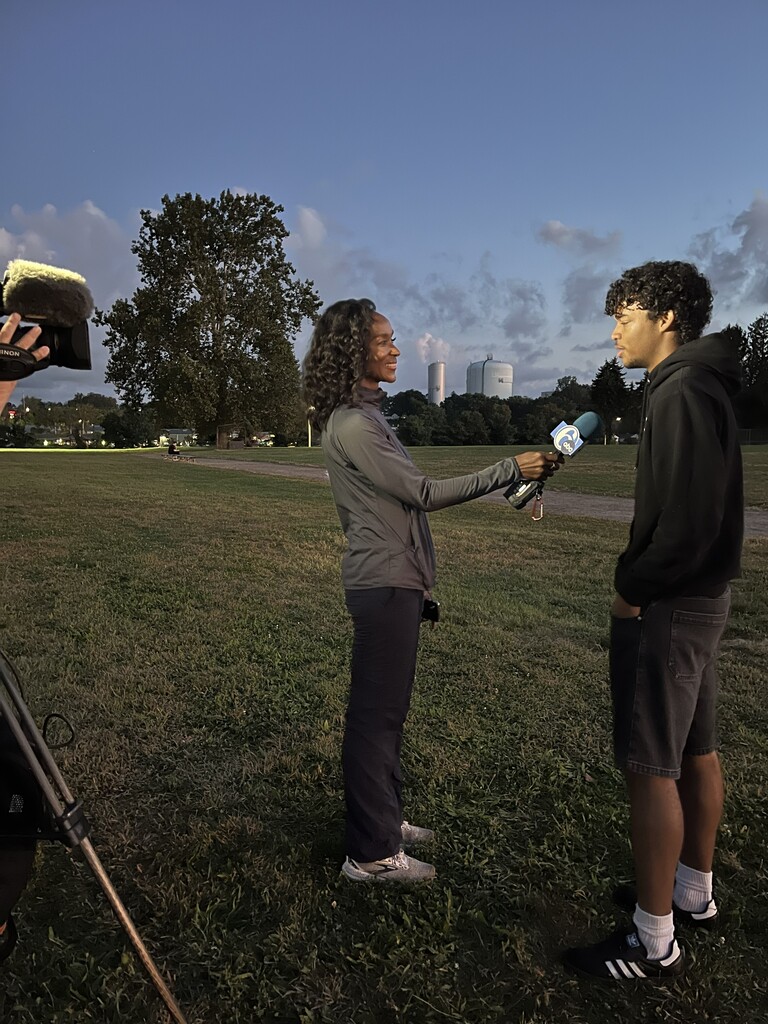 At Senior Sunrise, 6abc interviews students and staff