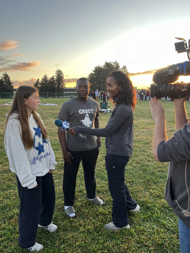 At Senior Sunrise, 6abc interviews students and staff