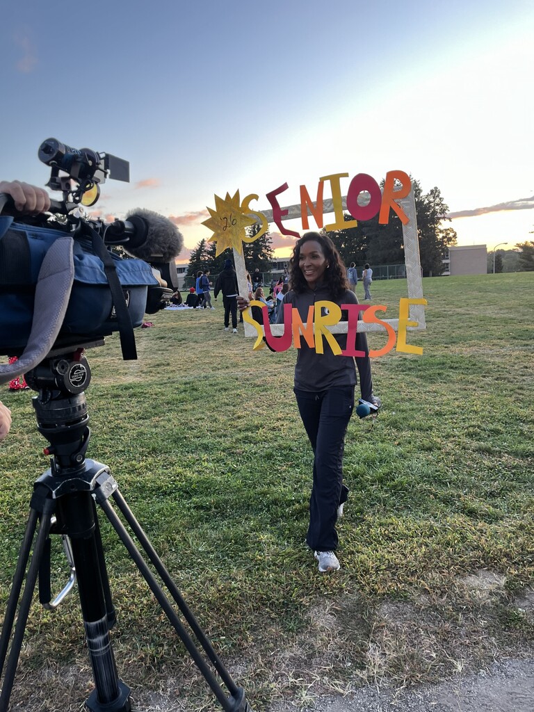 At Senior Sunrise, 6abc interviews students and staff