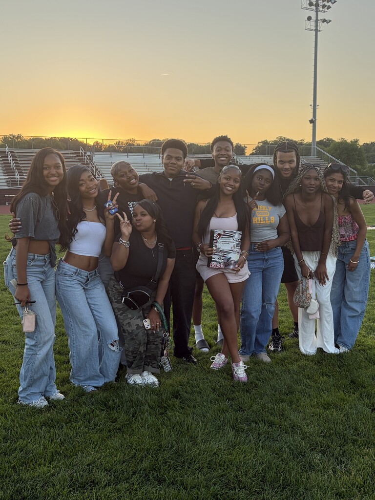 Students at Senior Sunset