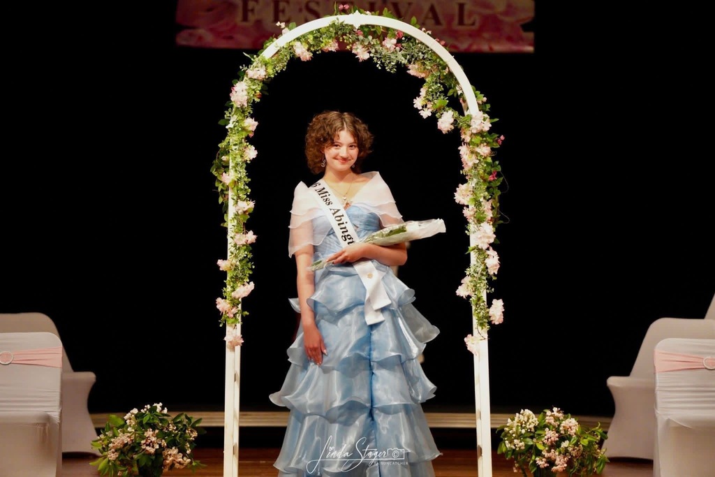 Maddie competing as Miss Abington at Laurel Festival