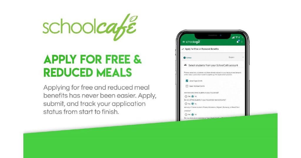 SchoolCafe: Apply for free and reduced meals. Applying for free and reduced meal benefits has never been easier. Apply, submit and track your application status from start to finish. 