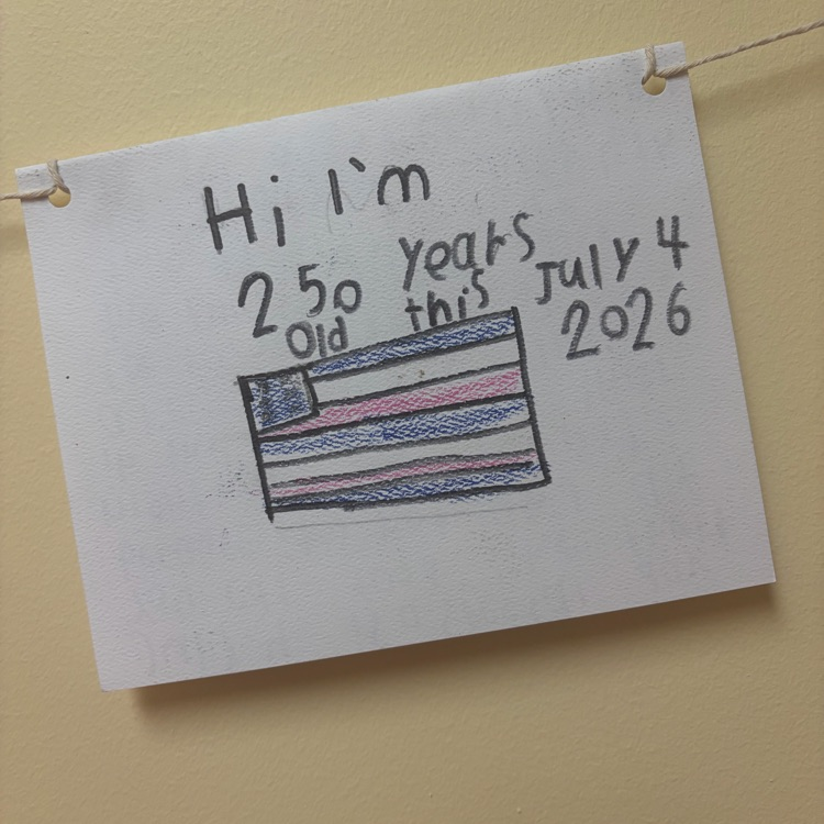 Birthday cards for America, made by elementary students