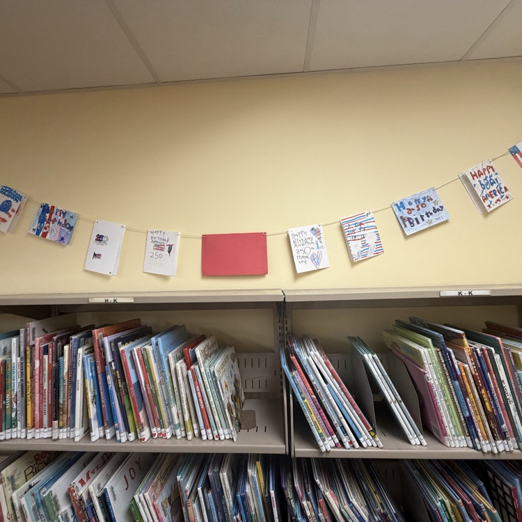 Birthday cards for America, made by elementary students