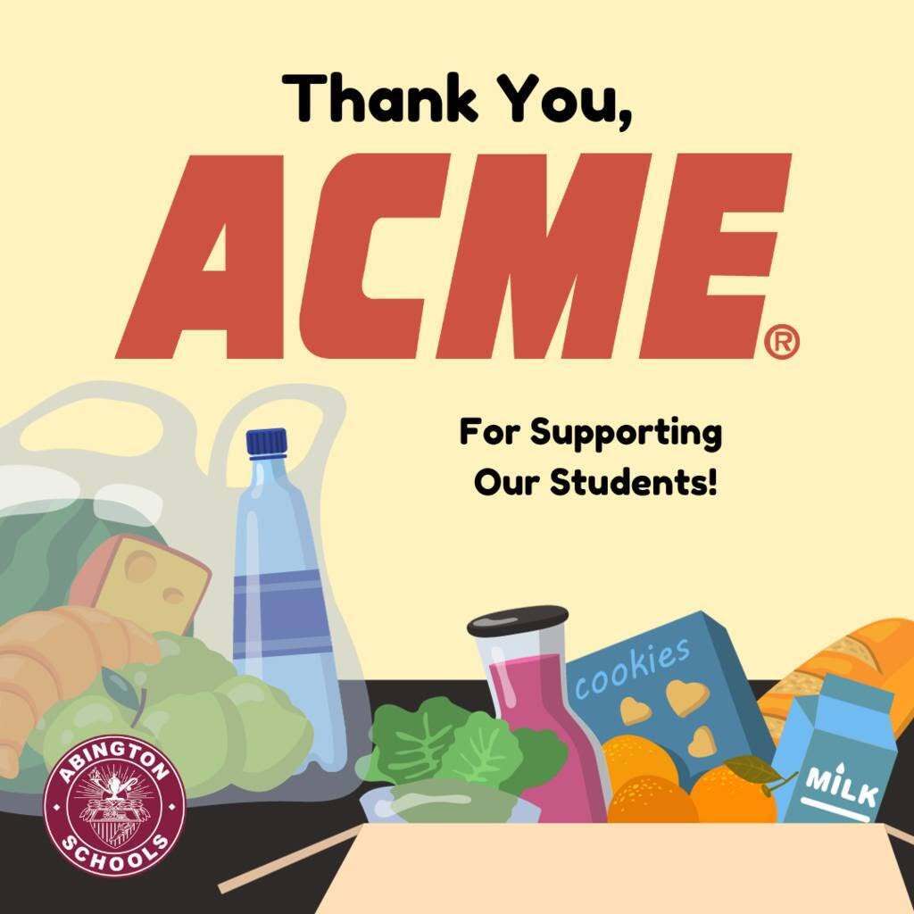 Thank you, ACME, for supporting our students! 