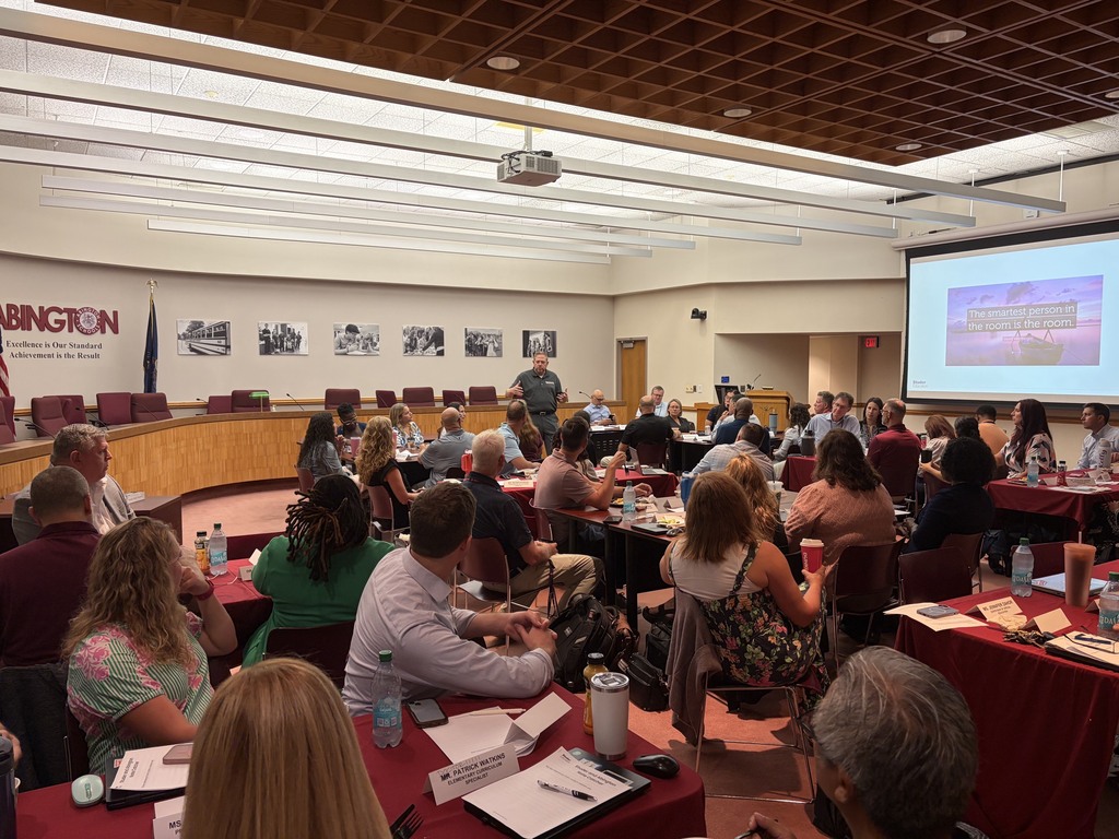 Dr. Fecher addresses administrators in the Board room