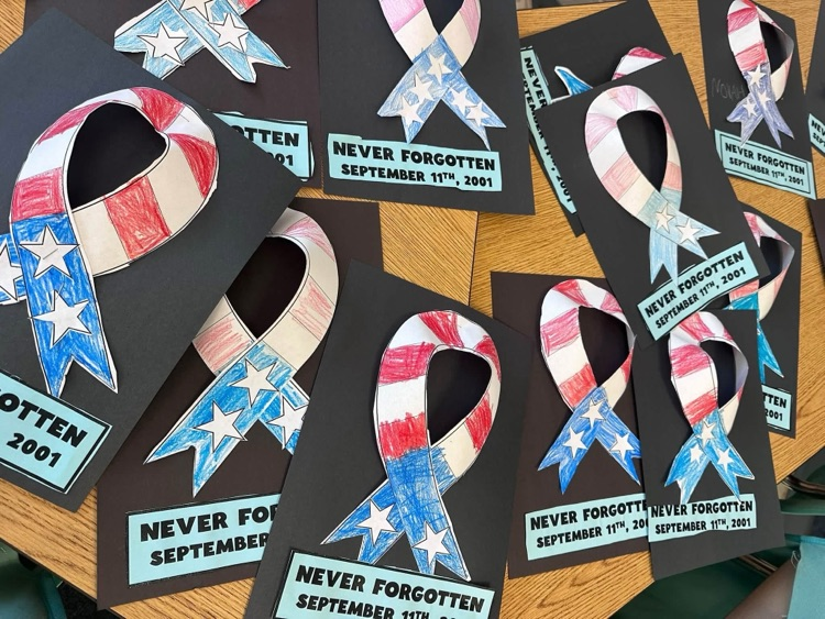 red, white, and blue children’s craft project - ribbon