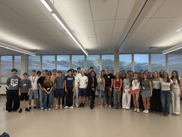 Exchange students at the high school
