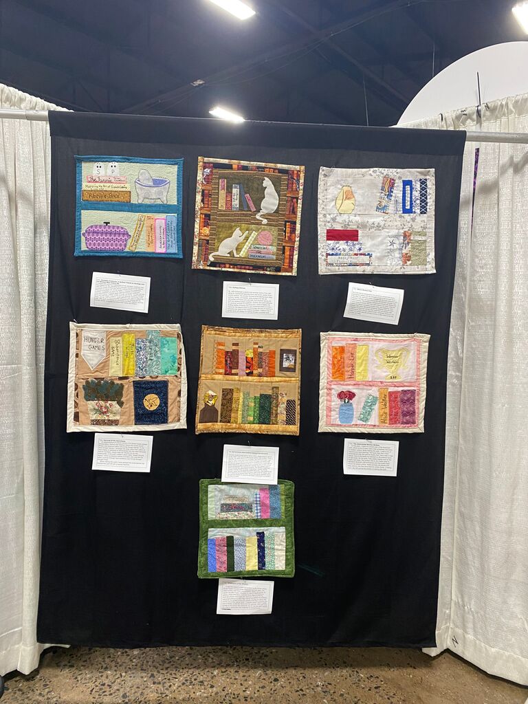 student work at the quilting fair
