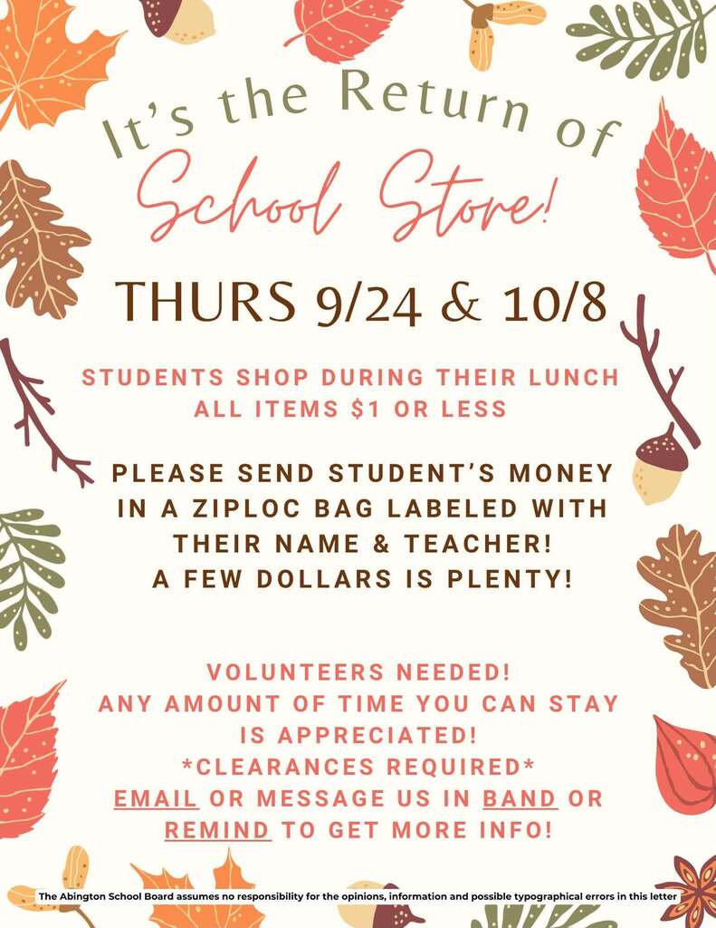 School store poster