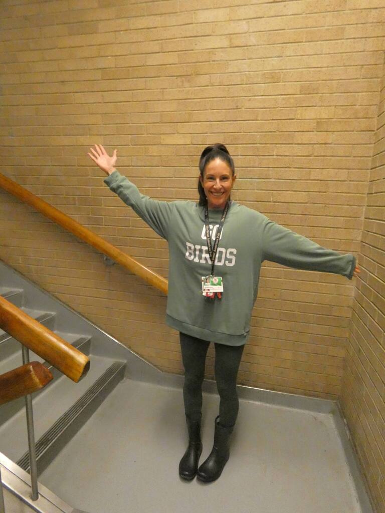 Students and staff at AMS wear green for Start with Hello Week