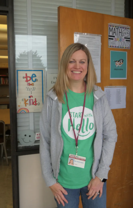 Image of students and teachers celebrating Start with Hello Week